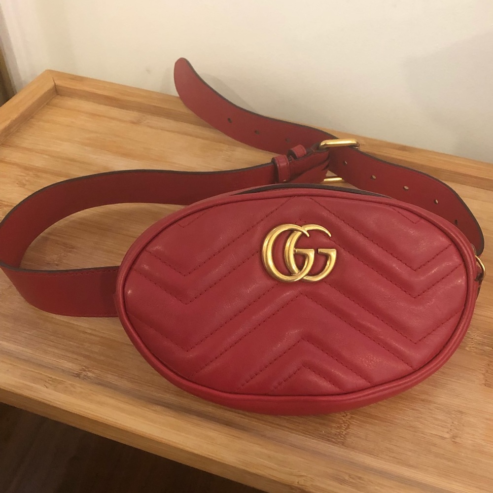 GG Marmont matelassé leather belt bag (fanny pack)